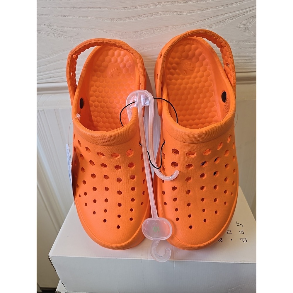 Joybees‎ Men's Active Chance Clogs - Game Day Orange Size 10 NWT